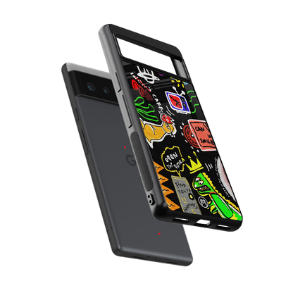 graffiti back phone cover | glass case for Google Pixel 6A