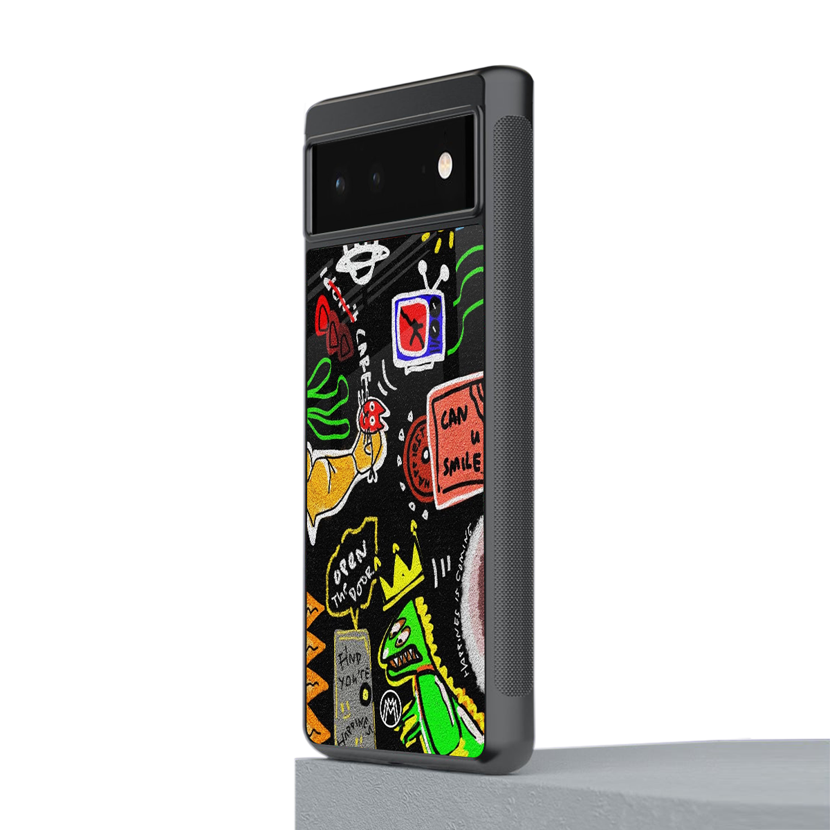graffiti back phone cover | glass case for google pixel 6