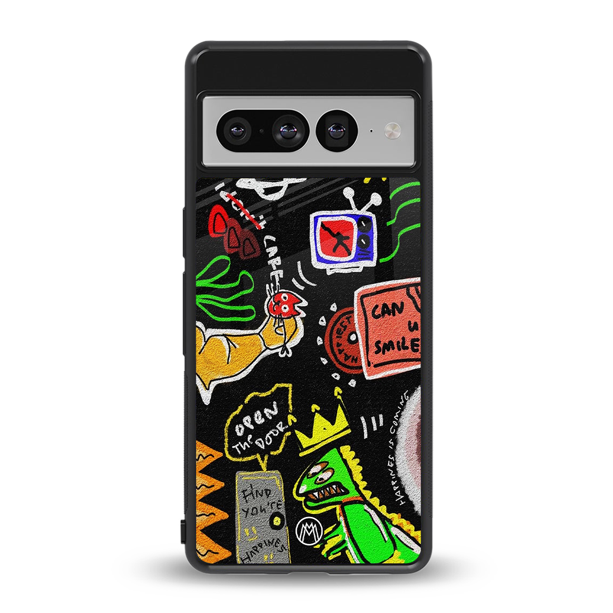 graffiti back phone cover | glass case for google pixel 7 pro