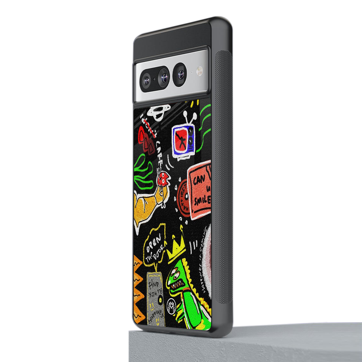 graffiti back phone cover | glass case for google pixel 7 pro