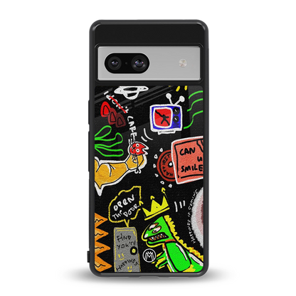 graffiti back phone cover | glass case for Google Pixel 7A