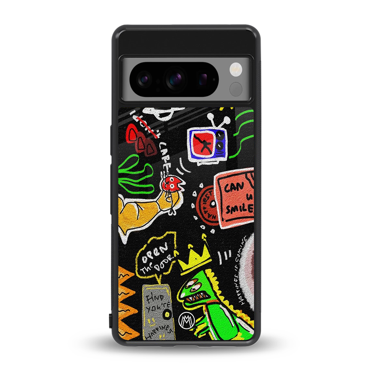graffiti back phone cover | glass case for google pixel 8 pro