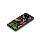 graffiti back phone cover | glass case for google pixel 8 pro
