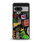 graffiti back phone cover | glass case for Google Pixel 8