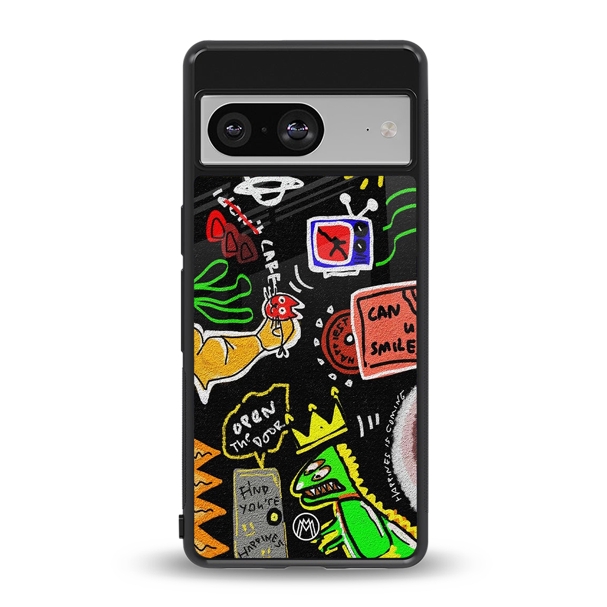 graffiti back phone cover | glass case for Google Pixel 8