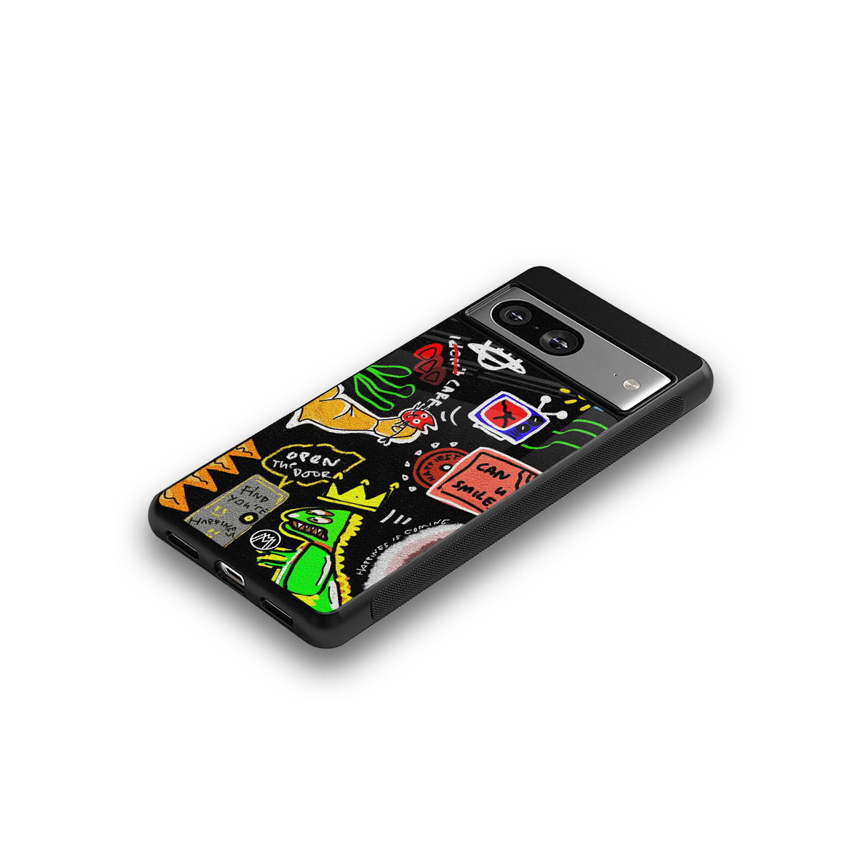 graffiti back phone cover | glass case for Google Pixel 8