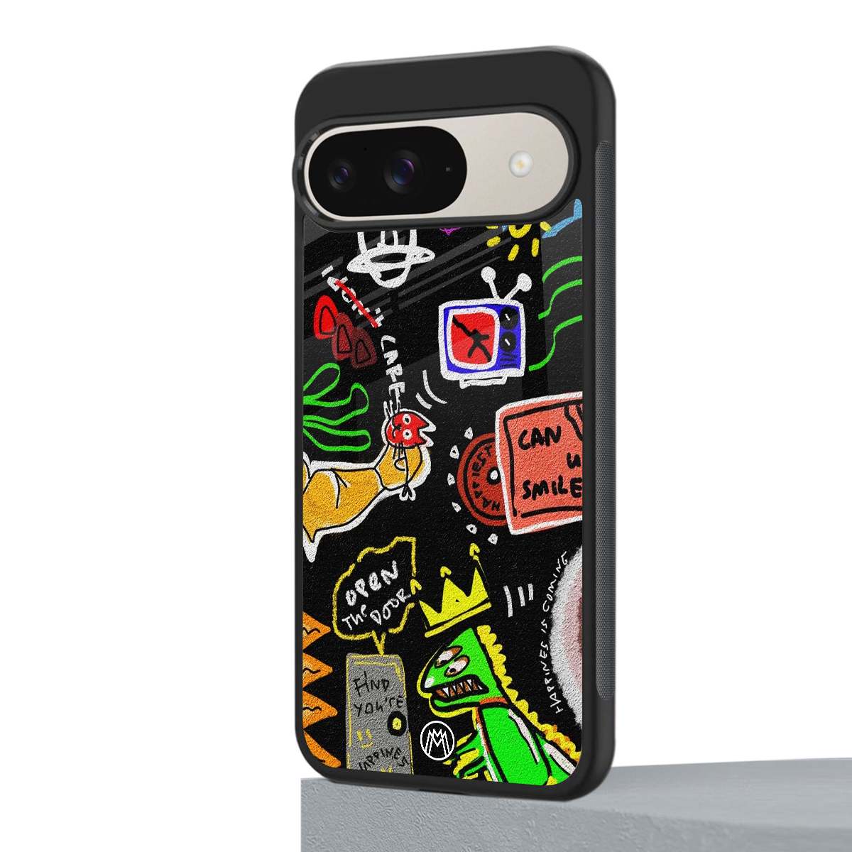 graffiti back phone cover | glass case for google pixel 9