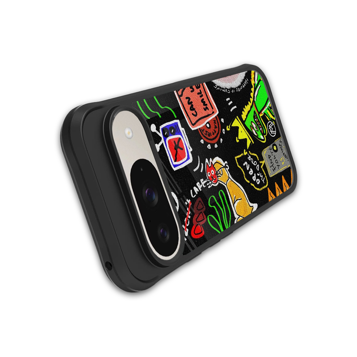 graffiti back phone cover | glass case for google pixel 9