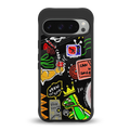 graffiti back phone cover | glass case for google pixel 9 pro xl