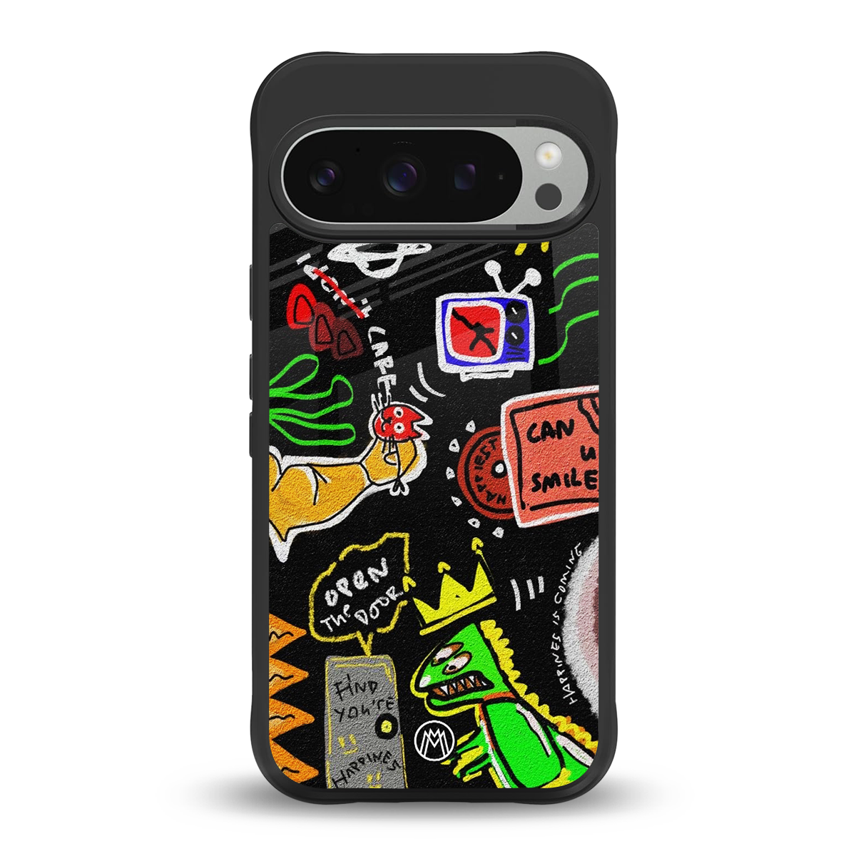 graffiti back phone cover | glass case for google pixel 9 pro xl
