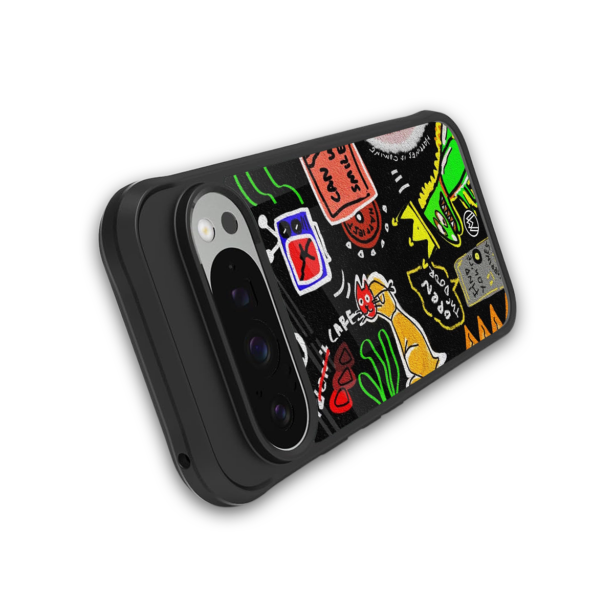 graffiti back phone cover | glass case for google pixel 9 pro