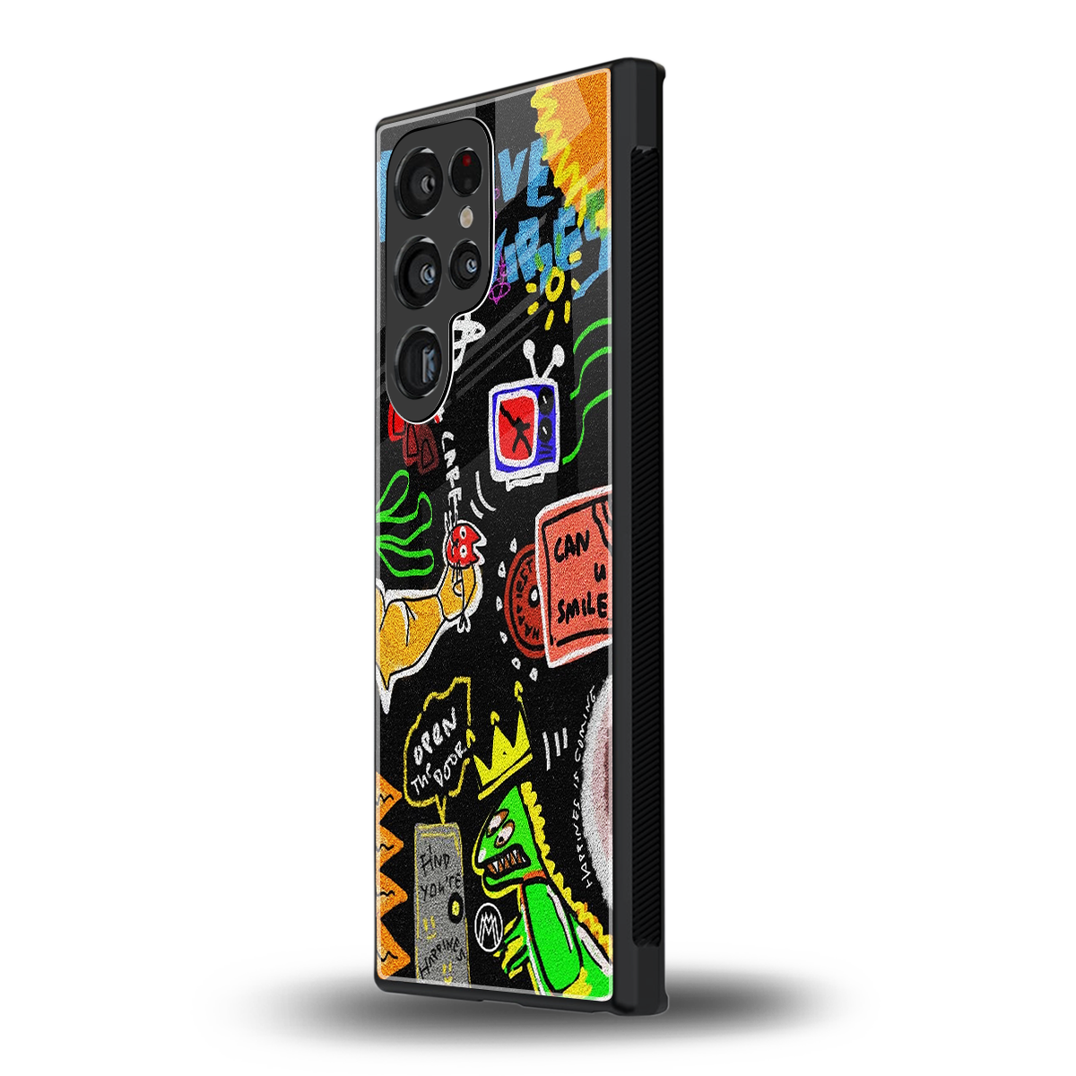 graffiti back phone cover | glass case for samsung galaxy s23 ultra