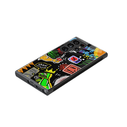 graffiti back phone cover | glass case for samsung galaxy s24 ultra