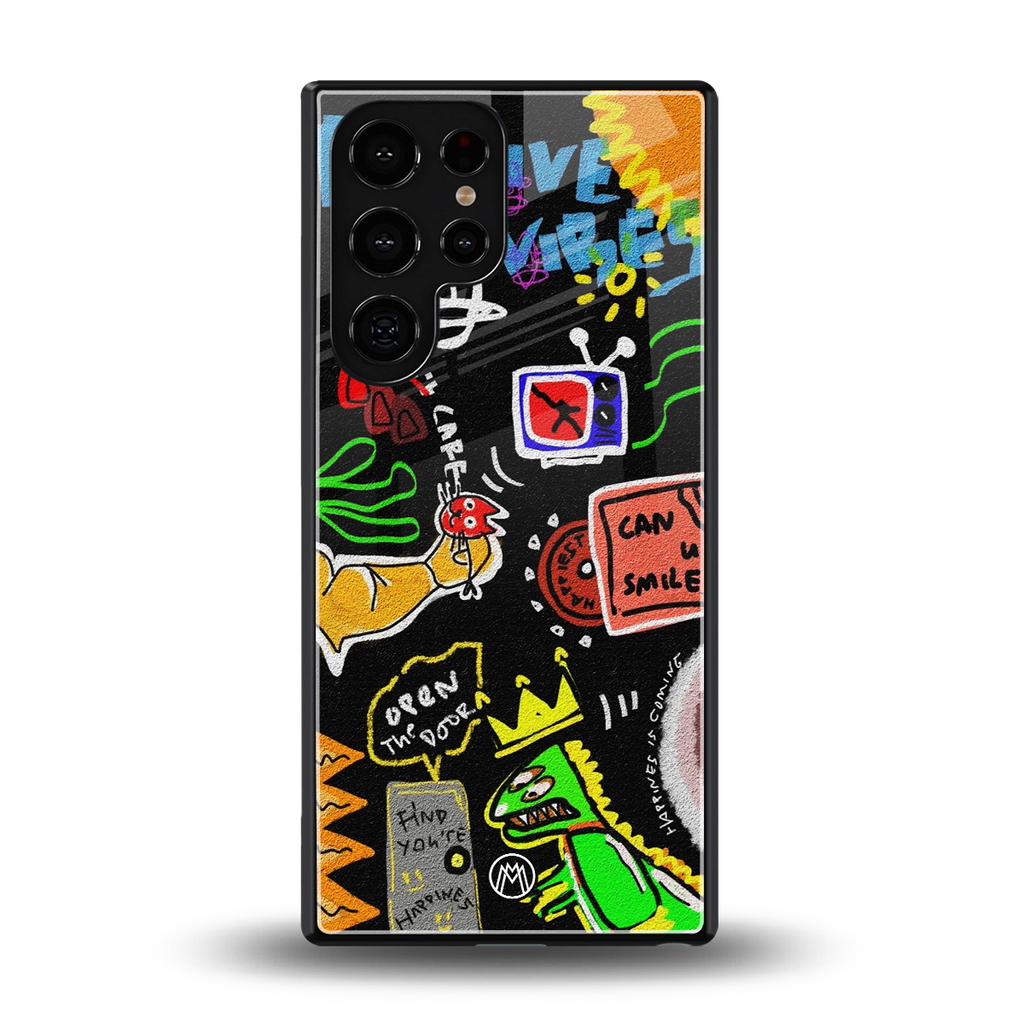 graffiti back phone cover | glass case for samsung galaxy s25 ultra