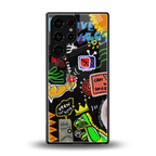 graffiti back phone cover | glass case for samsung galaxy s25 ultra