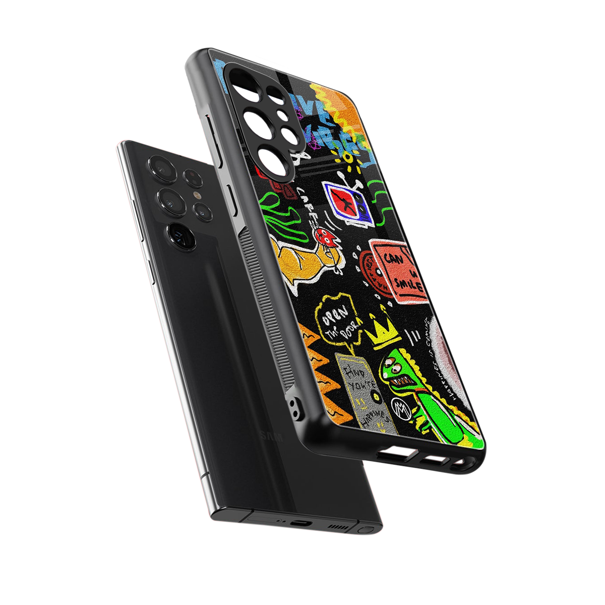 graffiti back phone cover | glass case for samsung galaxy s25 ultra