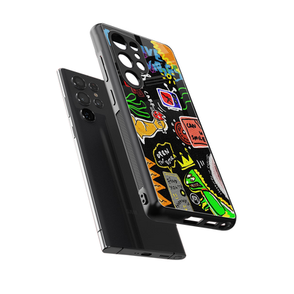 graffiti back phone cover | glass case for samsung galaxy s25 ultra