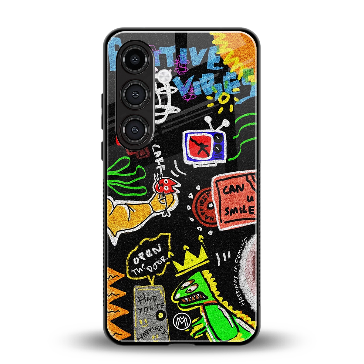 graffiti back phone cover | glass case for samsung galaxy s23 plus