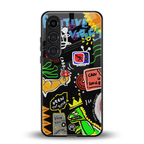 graffiti back phone cover | glass case for samsung galaxy s25