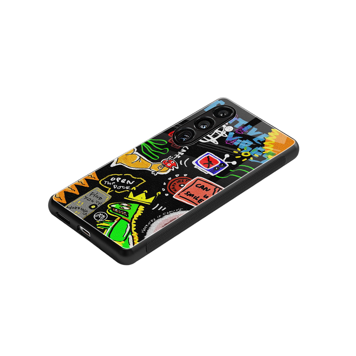 graffiti back phone cover | glass case for samsung galaxy s23 plus