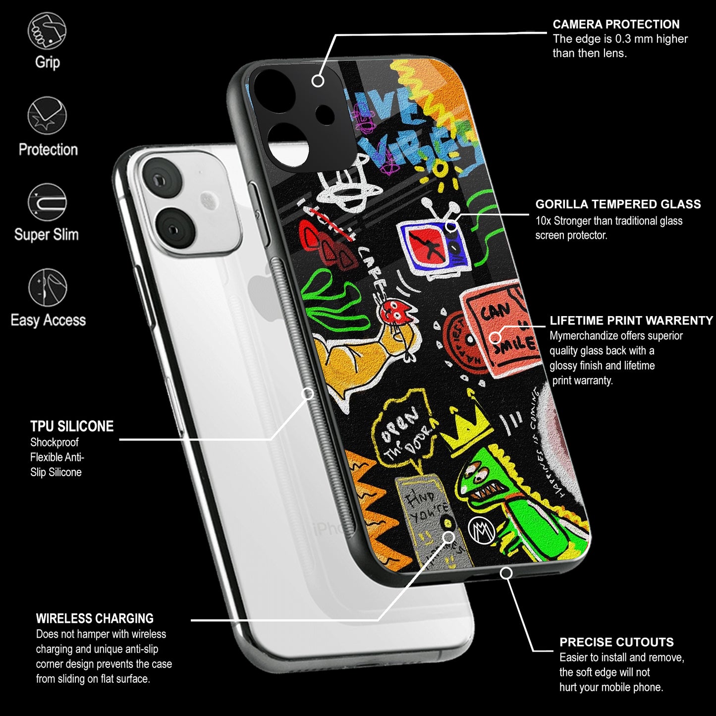 Graffiti Phone Cover | Glass Case