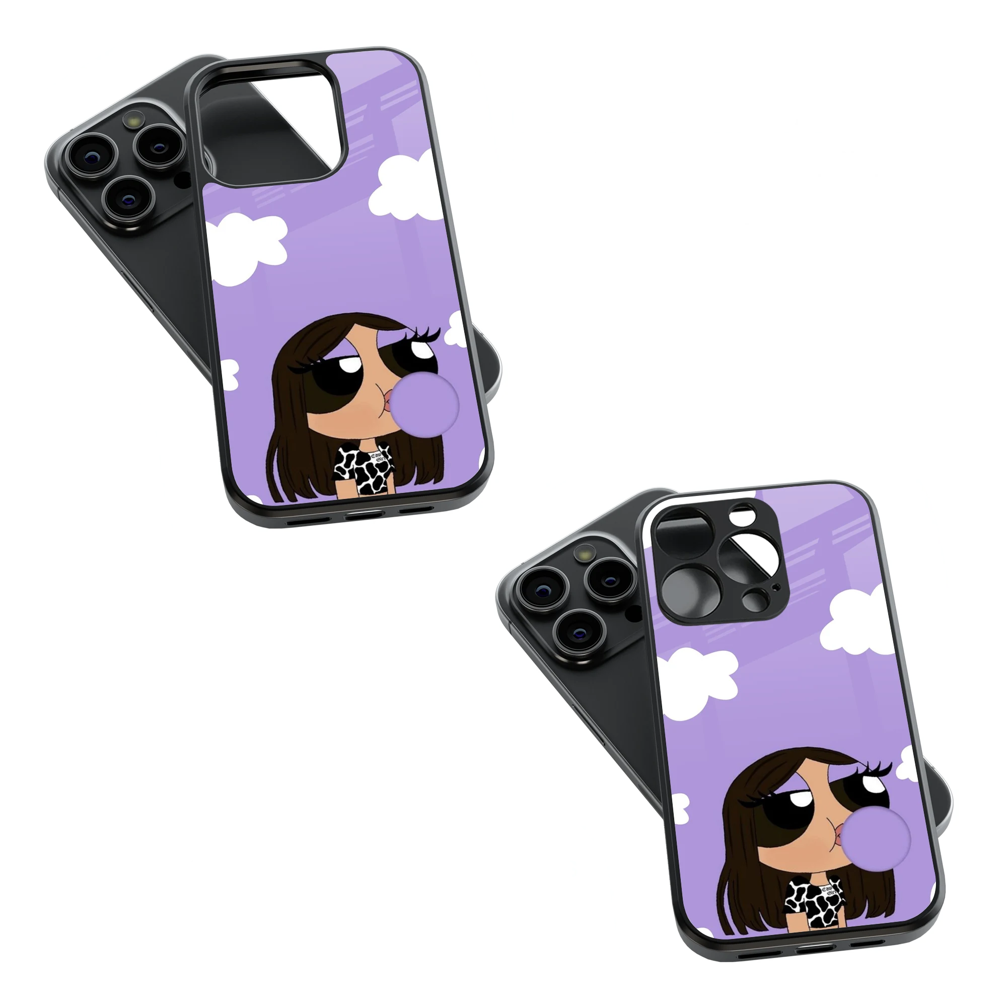 Trendy Glass Back Mobile Case for iPhone, Samsung, Redmi, OnePlus, Google Pixel, Motorola