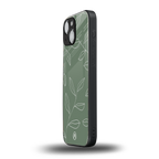 green petals back phone cover | glass case for iphone 13 mini