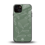 green petals back phone cover | glass case for iphone 13