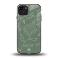 green petals back phone cover | glass case for iphone 15