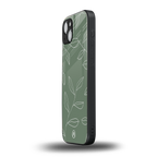green petals back phone cover | glass case for iphone 15