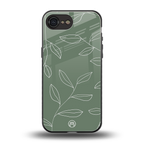 green petals back phone cover | glass case for iphone 16e