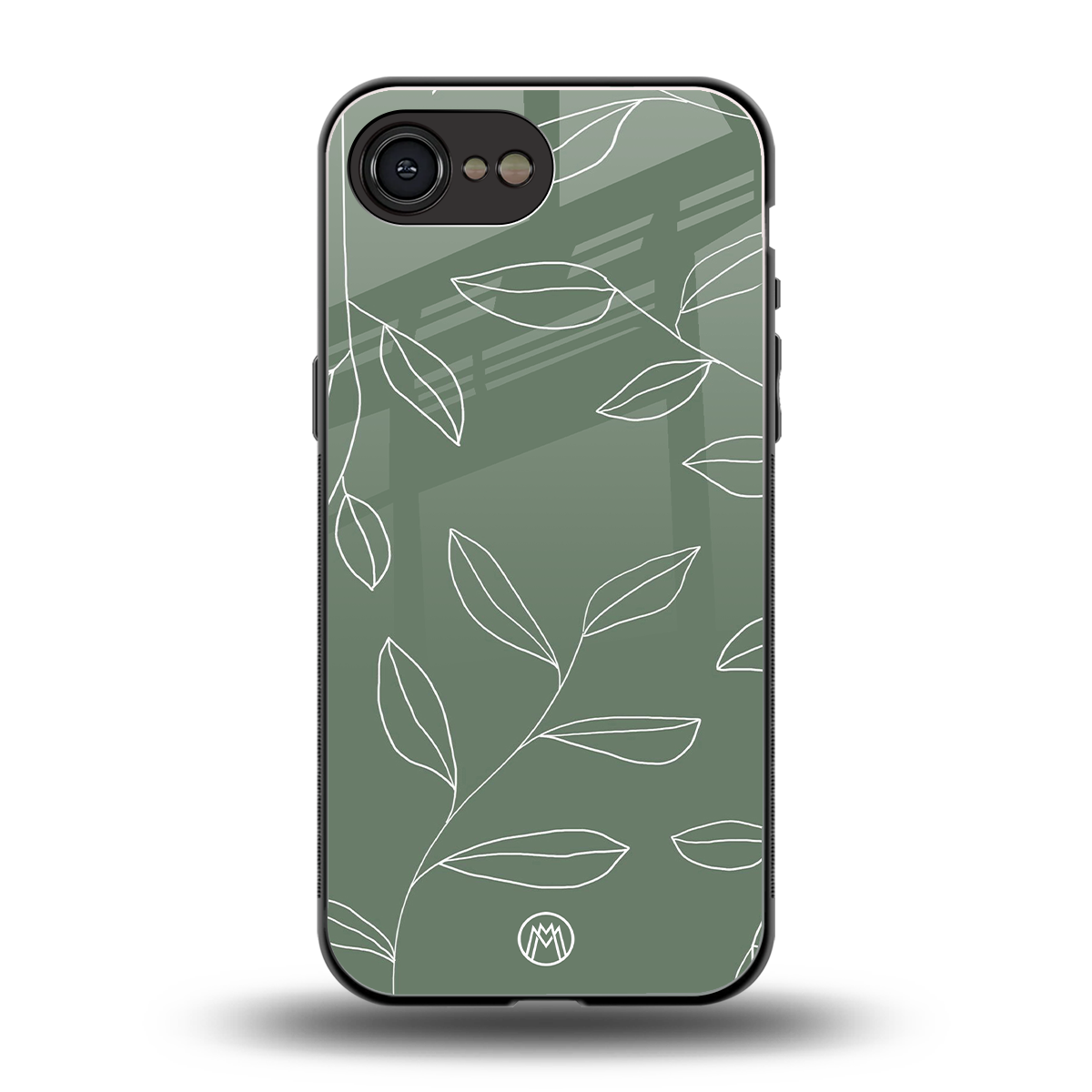 green petals back phone cover | glass case for iphone 16e