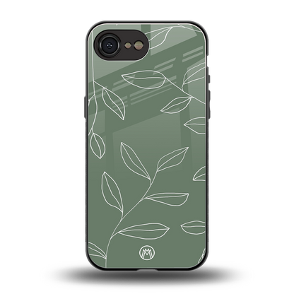 green petals back phone cover | glass case for iphone 16e