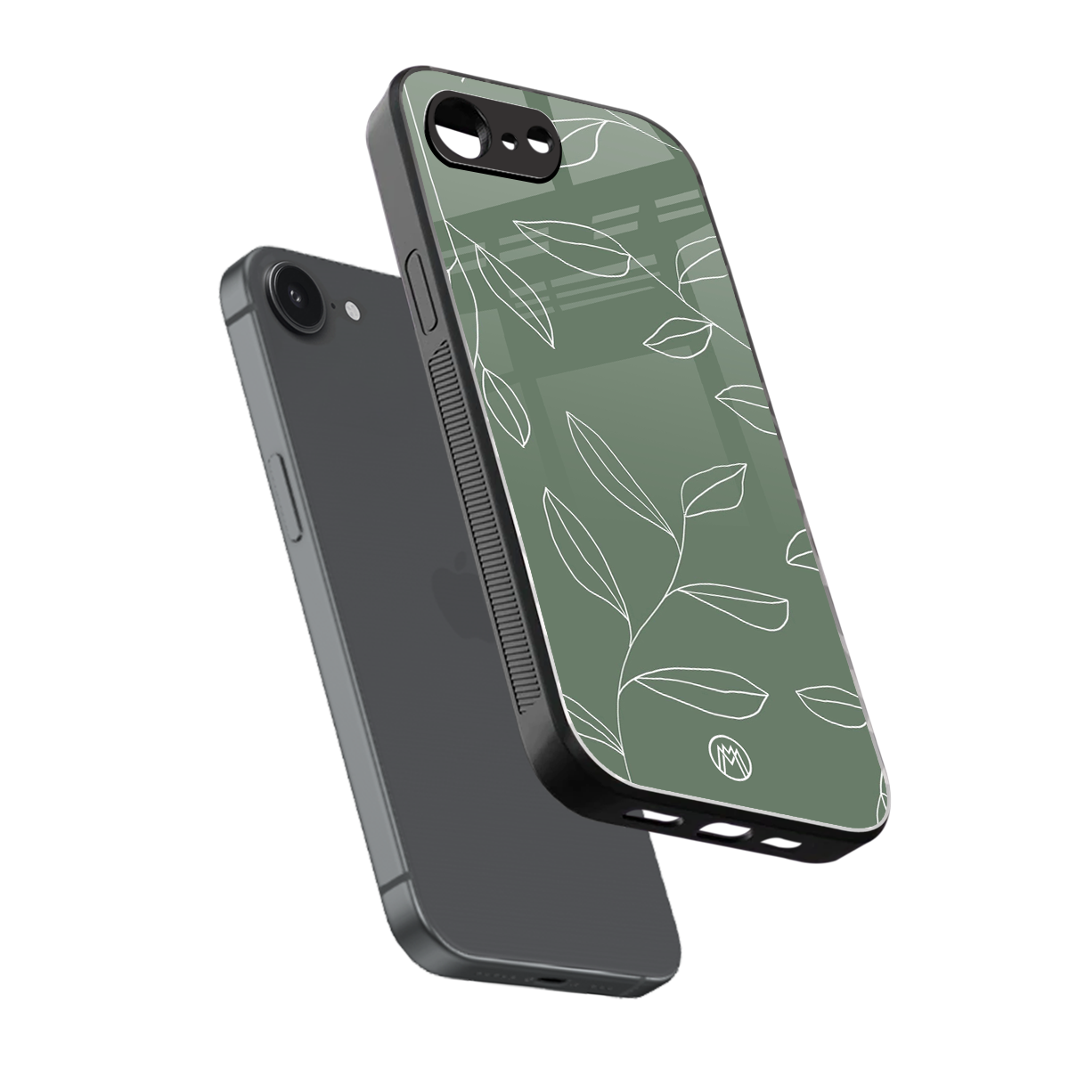 green petals back phone cover | glass case for iphone 16e