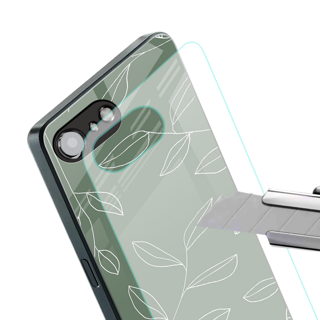 green petals back phone cover | glass case for iphone 16e