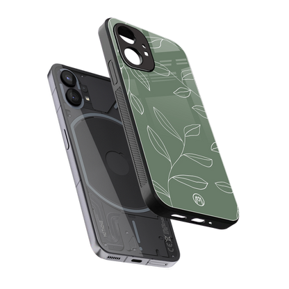green petals back phone cover | glass case for nothing phone 1