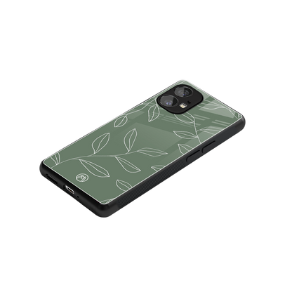 green petals back phone cover | glass case for nothing phone 1