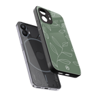 green petals back phone cover | glass case for nothing phone 2