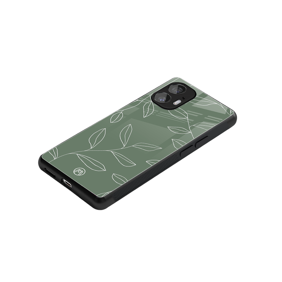 green petals back phone cover | glass case for nothing phone 2