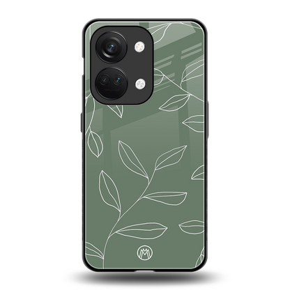 green petals back phone cover | glass case for oneplus nord 3
