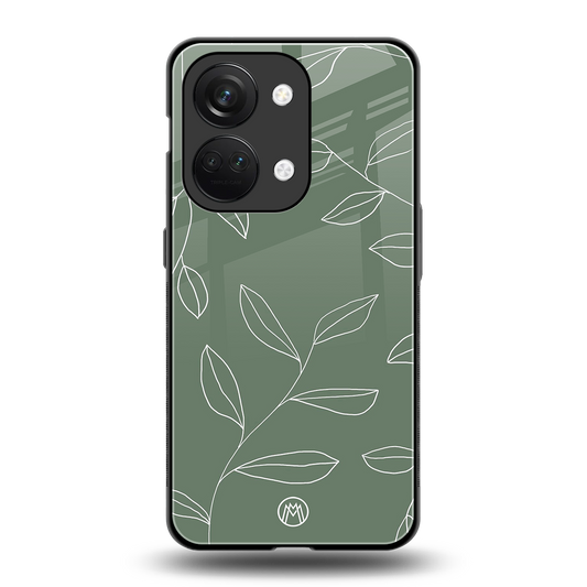 green petals back phone cover | glass case for oneplus nord 3