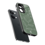 green petals back phone cover | glass case for oneplus nord 3