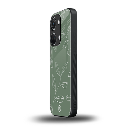 green petals back phone cover | glass case for oneplus nord 3