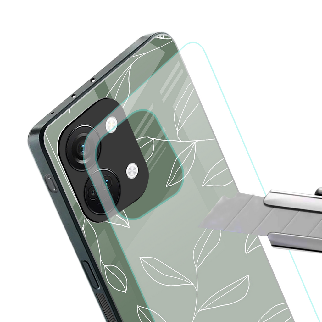green petals back phone cover | glass case for oneplus nord 3