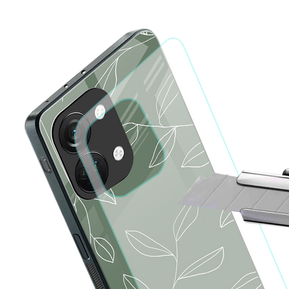 green petals back phone cover | glass case for oneplus nord 3