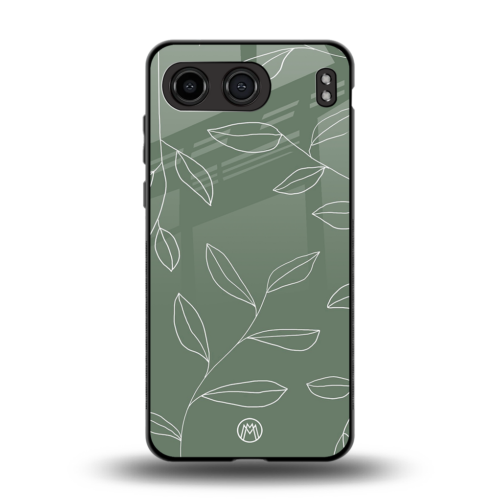 green petals back phone cover | glass case for oneplus nord 4