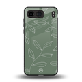green petals back phone cover | glass case for oneplus nord 4