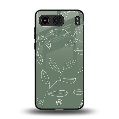 green petals back phone cover | glass case for oneplus nord 4