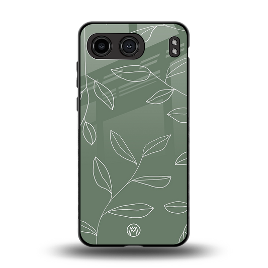 green petals back phone cover | glass case for oneplus nord 4