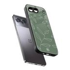 green petals back phone cover | glass case for oneplus nord 4